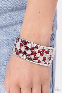 Penchant for Patterns - Red Bracelet - Paparazzi Jewelry