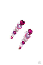 Load image into Gallery viewer, paparazzi-accessories-cascading-casanova-multi-post earrings
