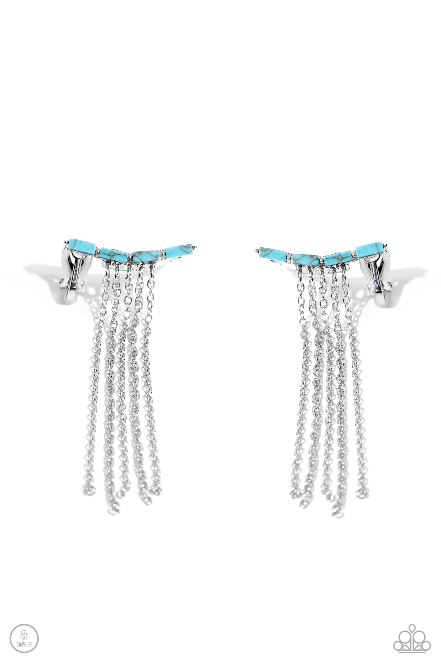 paparazzi-accessories-fault-line-fringe-blue-post earrings