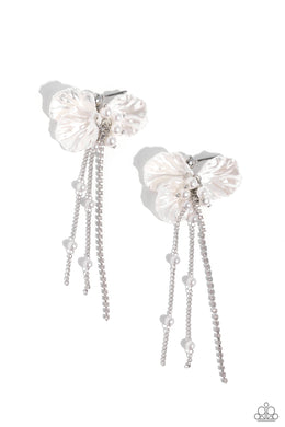 paparazzi-accessories-graceful-gesture-white-post earrings