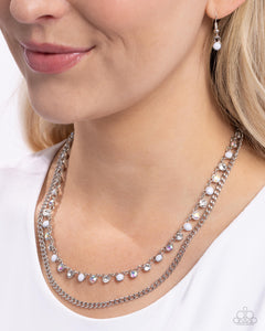 Delicate Dame - White Necklace - Paparazzi Jewelry