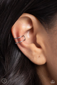 Metallic Moment - Silver Post Earrings - Paparazzi Jewelry