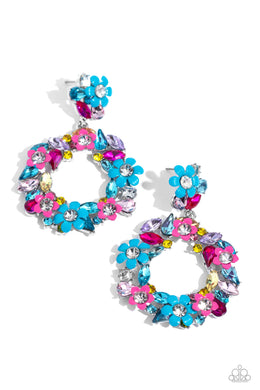 paparazzi-accessories-wreathed-in-wildflowers-blue-post earrings