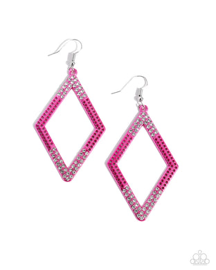 paparazzi-accessories-eloquently-edgy-pink-earrings