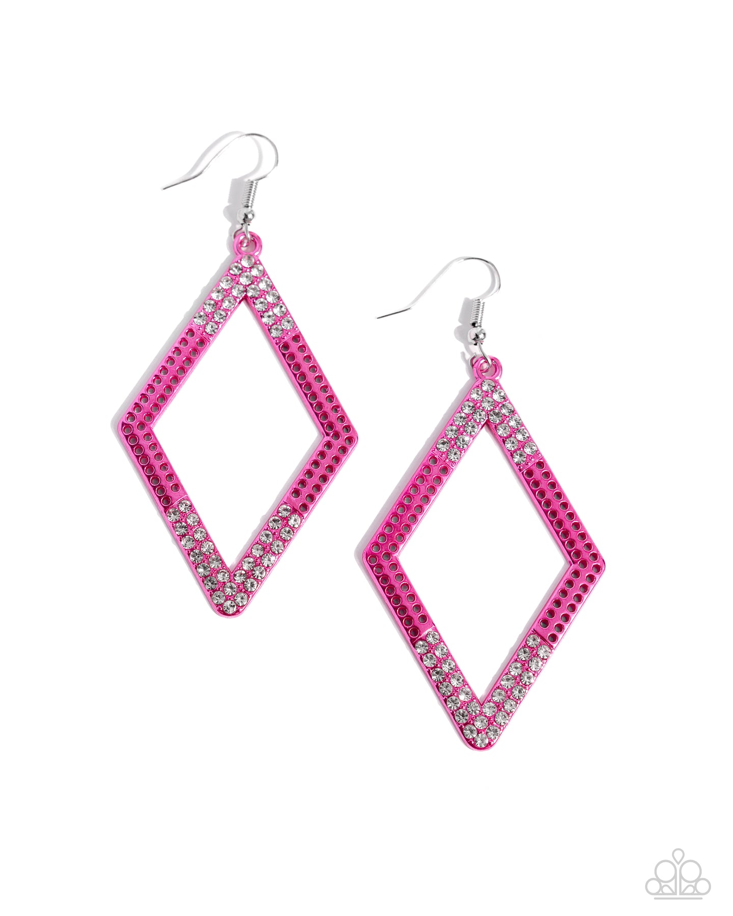 paparazzi-accessories-eloquently-edgy-pink-earrings