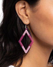 Load image into Gallery viewer, Eloquently Edgy - Pink Earrings - Paparazzi Jewelry
