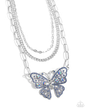 Load image into Gallery viewer, paparazzi-accessories-winged-wonder-blue-necklace
