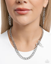 Load image into Gallery viewer, Leading Loops - Silver Necklace - Paparazzi Jewelry
