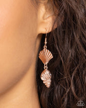 Load image into Gallery viewer, SHELL, I Was In the Area - Rose Gold Earrings - Paparazzi Jewelry
