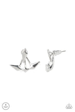 Load image into Gallery viewer, paparazzi-accessories-metal-origami-silver-post earrings

