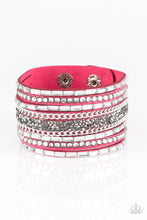 Load image into Gallery viewer, paparazzi-accessories-rhinestone-rumble-pink-bracelet

